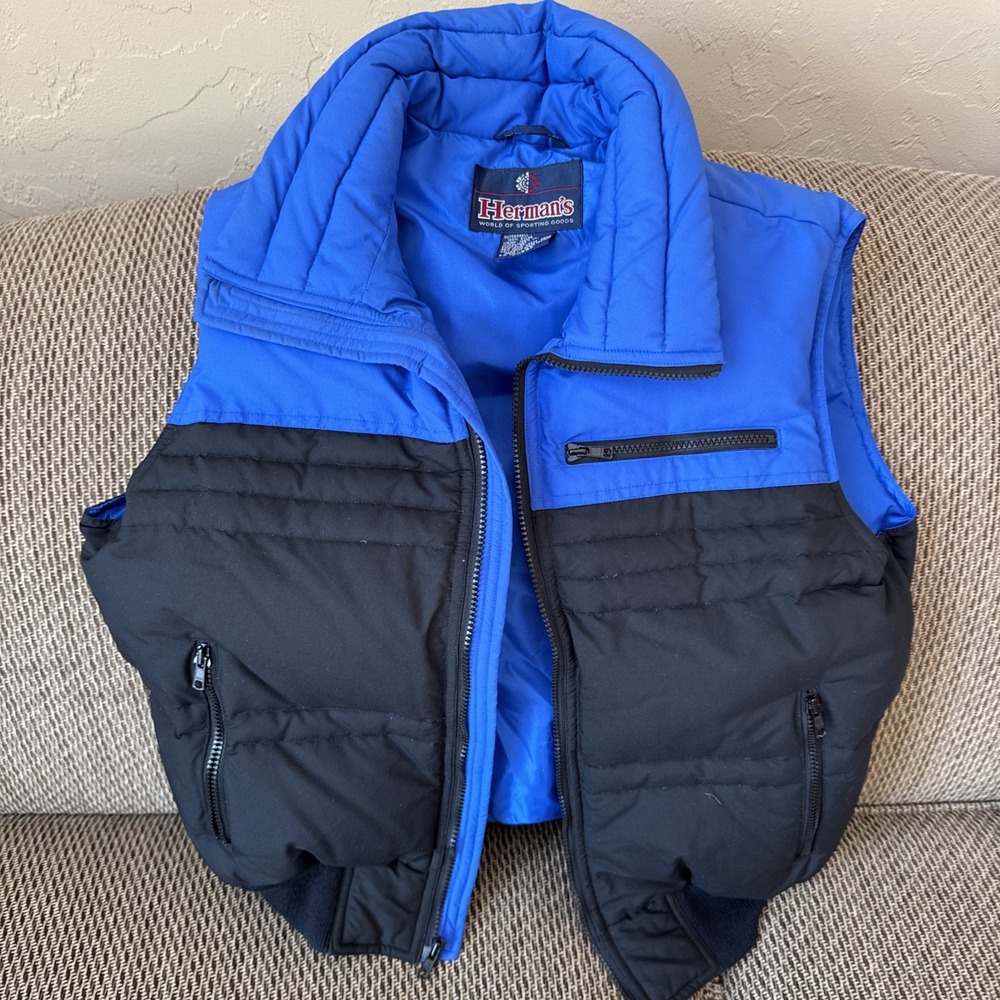 Herman's Goose Down Puffer Vest Full Zip Size Large Gorpcore Vintage 80s/90s